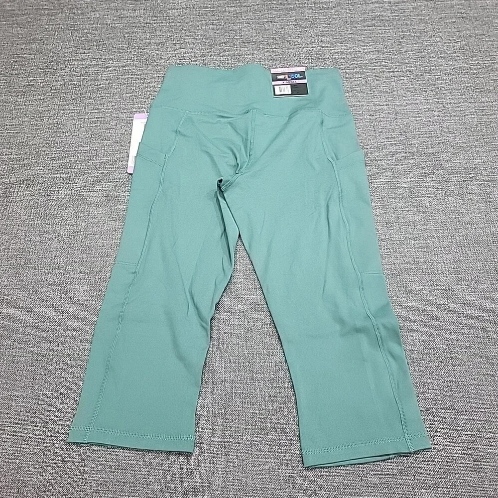 32 Degrees Cool Womens Capri Leggings Active Yoga Gym Pants X-Small Size Green - Picture 5 of 9